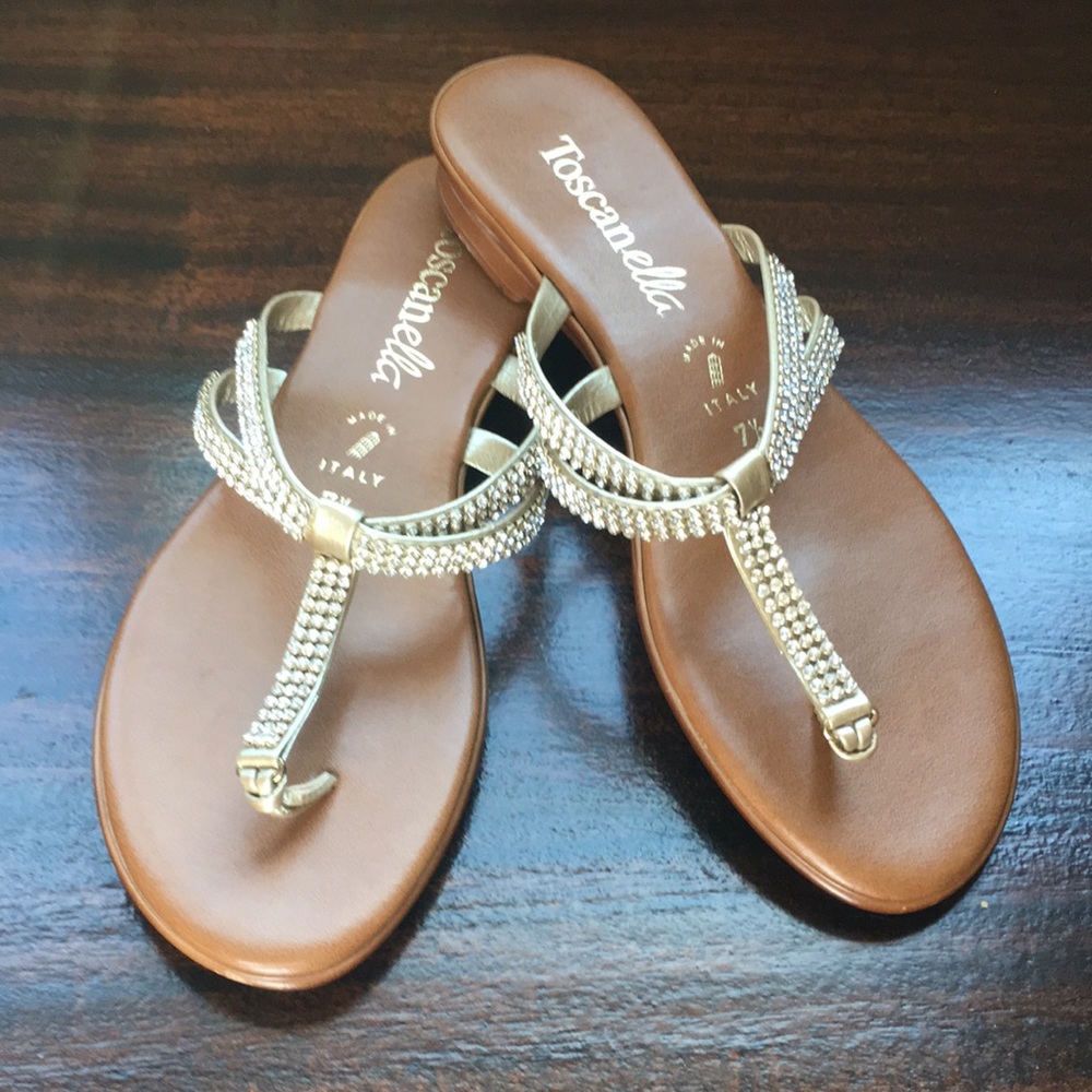 Toscanella italian rhinestone sandals size 7 1/2
